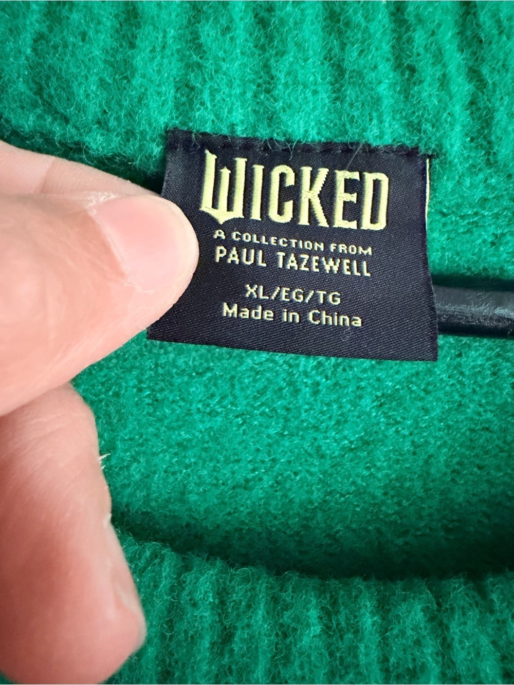 Wicked Green Crewneck Sweater with Pink Graphic - Picture 3 of 4